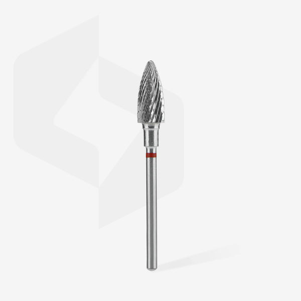 Punta Carbide Pigna, Rosso, diametro 6 mm - lunghezza punta 14 mm