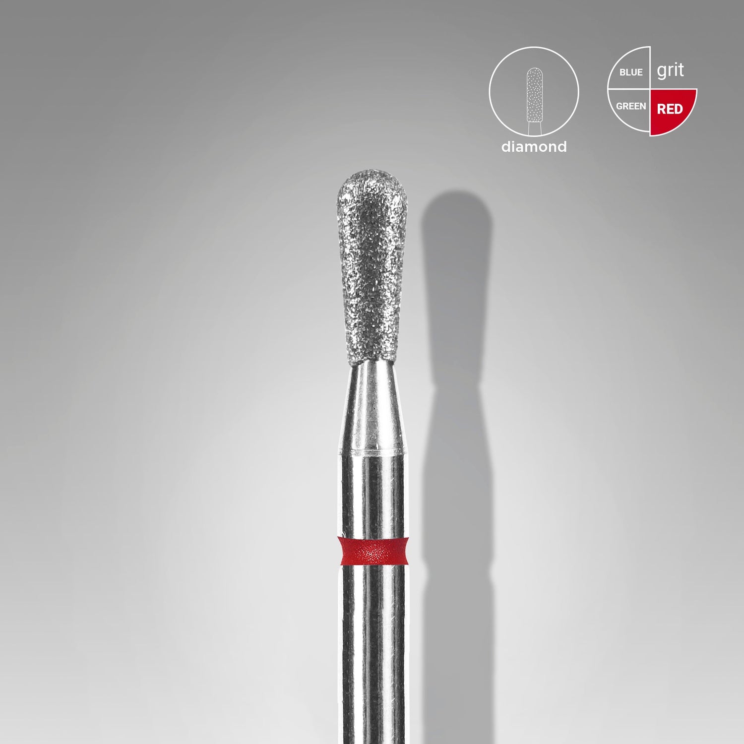 Pointe diamantée pour ongles match red EXPERT diamètre 2,3 mm / partie opérative 5 mm