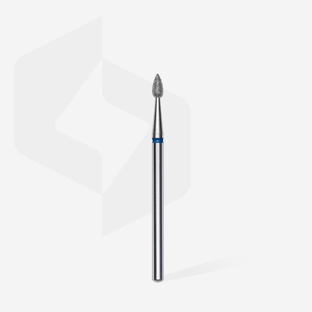 Punta diamantata Goccia, blu, diametro 2.3 mm - lunghezza punta 5 mm