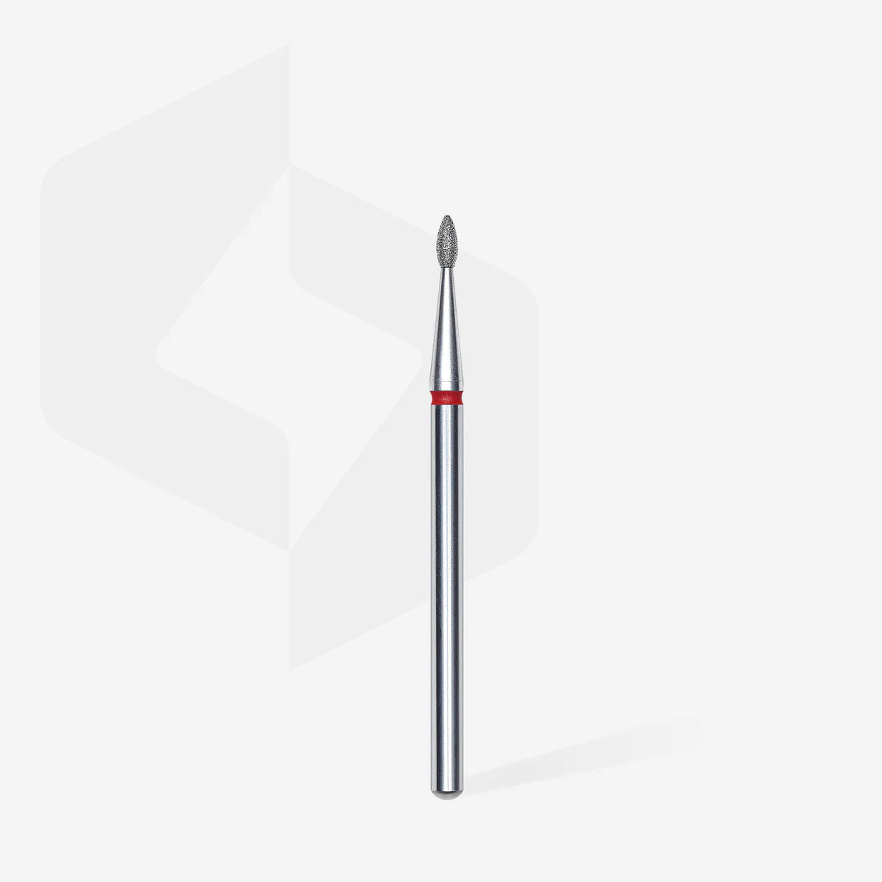 Punta Diamantata Goccia, rosso, Diametro 1,6 mm - Lunghezza punta 4 mm