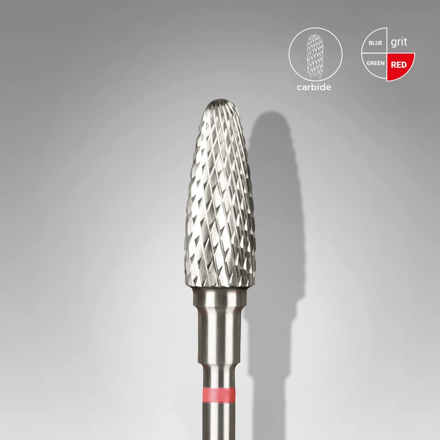 Punta Carbide Conica, Rosso, diametro 5 mm